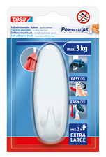 tesa Crochet Powerstrips EXTRA LARGE ovale, blanc