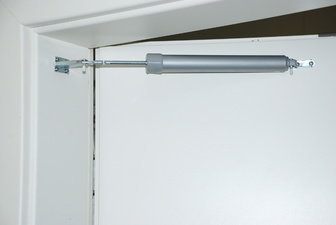 BRÜDER MANNESMANN Ferme-porte pneumatique, gris