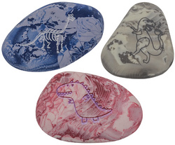 WEDO Gomme en plastique Pierre "DINO", set de 3