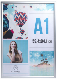 EXACOMPTA Cadre porte-affiche en aluminium, A4, argent