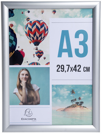 EXACOMPTA Cadre porte-affiche en aluminium, A3, argent