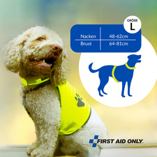 FIRST AID ONLY Gilet de sécurité pour chien, M, jaune
