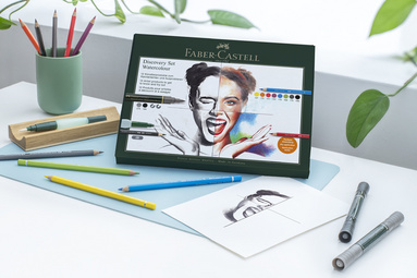 FABER-CASTELL Kit aquarelle Discovery, 12 pièces