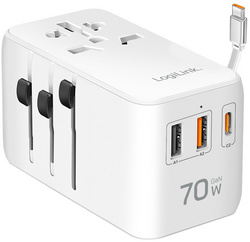 LogiLink Universal-Reiseadapter (EU/AUS/US/UK), 70 Watt