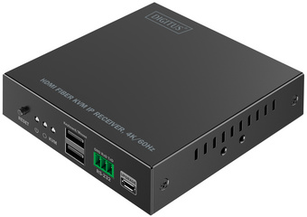 DIGITUS Récepteur KVM HDMI 4K, fibre, 300 m / 4 km