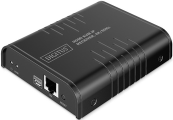 DIGITUS Récepteur IP HDMI 4K, 4K/60Hz, 120/200 m
