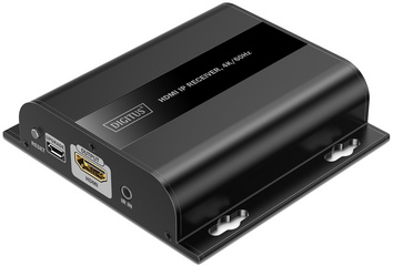 DIGITUS Récepteur IP HDMI 4K, 4K/60Hz, 120/200 m