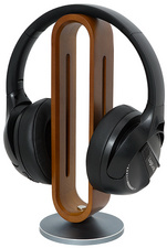 LogiLink Support pour casque audio, marron clair/argent