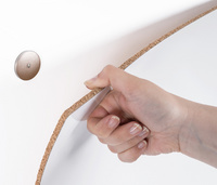 Bi-Office Tableau blanc mural LOOP, laqué, 1.800 x 1.000 mm