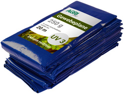 AGRIplus Bâche toile avec oeillets, 6 x 8 m, 250 g/m2, bleu