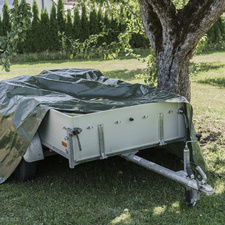 AGRIplus Bâche toile avec oeillets, 6 x 8 m, 250 g/m2, bleu