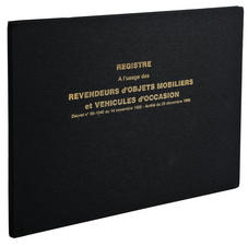 EXACOMPTA Registre d'objets mobiliers / véhicules d'occasion