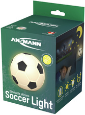 ANSMANN Veilleuse LED en silicone Football, blanc/noir