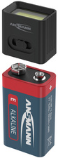 ANSMANN Mini lampe LED ACTION avec pile 9V, noir