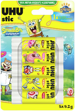 UHU Bâton de colle stic Bob l'éponge, 5 x 8,2 g, blister