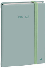QUO VADIS Agenda PLAN NOTE 1521, 2026/2027, vert pastel