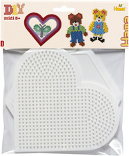 HAMA Plaque pour perles midi "coeur, hexagone", grand
